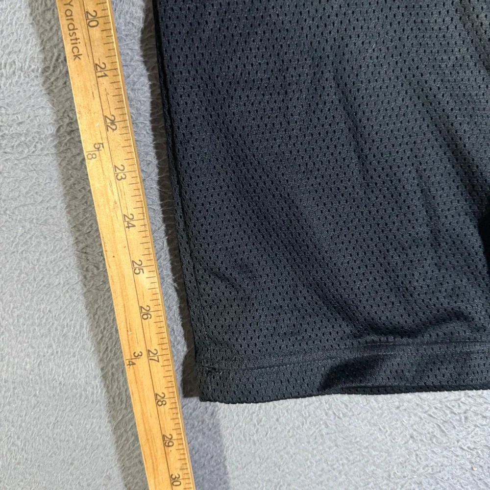 Vintage Nike Kids XL (18-20)‎ Black Mesh Basketball Pants Athletic White Stripe